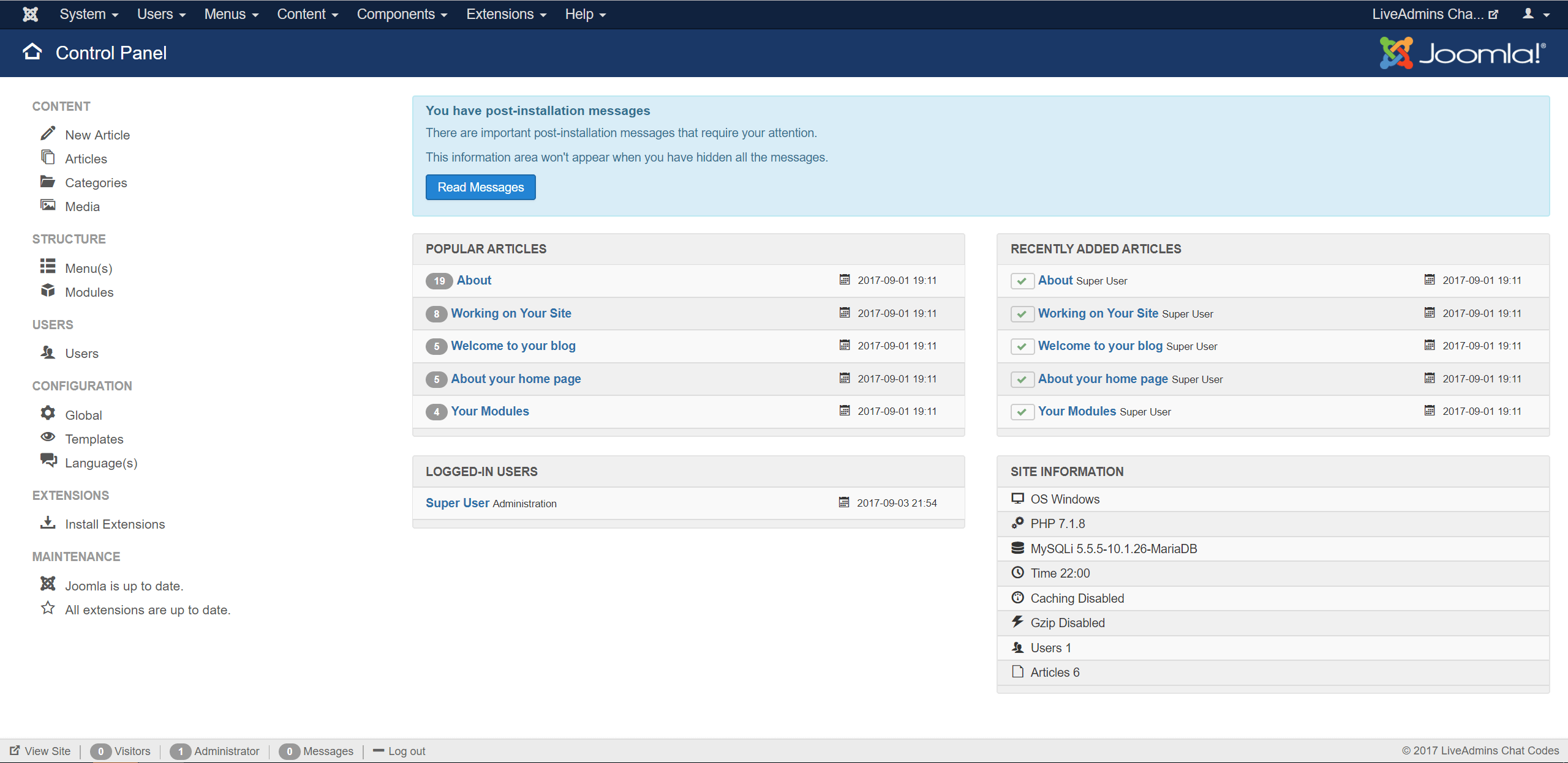 live chat software integrate with joomla