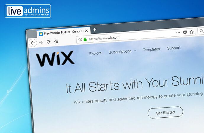 LiveAdmins integration with wix